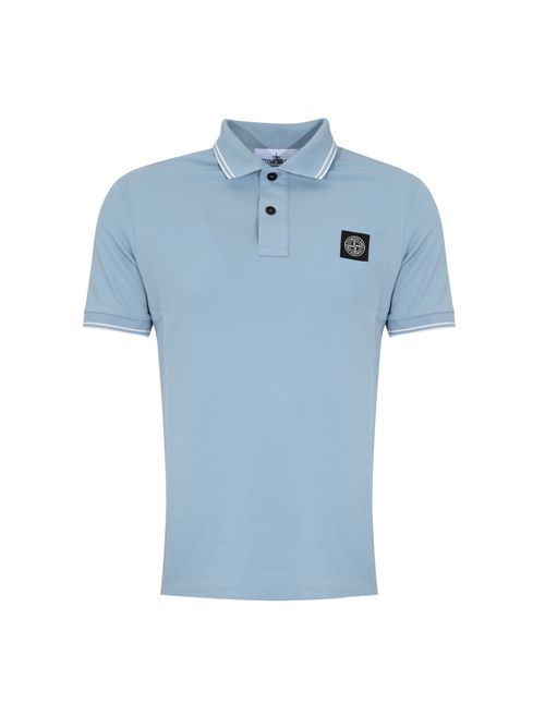 Polo 2200010 in cotone pique Black STONE ISLAND | 2200010S0018V004A